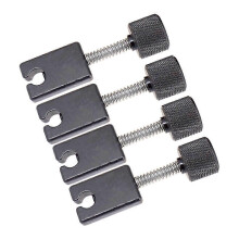 Stegeinlagen für kopflose Bässe, 4er-Set, Metall, Schwarz