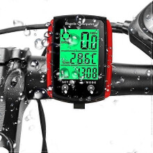 Ciclocomputer con display LCD, tachimetro/contachilometri cablato impermeabile, funzione di spegnimento automatico.