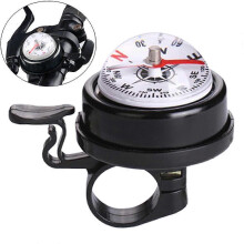 Mountain Bike Bell with Compass, Aluminum Alloy Handlebar Ring Alarm for Cycling
