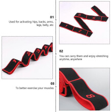 Weerstandsband, 8-delige verstelbare elastische band van polyester en katoen voor pilates, yoga, stretching, thuisworkouts en fysiotherapie.
