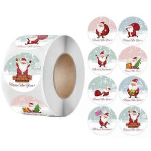 Weihnachtssiegel-Aufkleber aus Wachs für Geschenkkarten und Etiketten, 2,5 cm Durchmesser