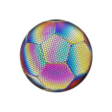 Leuchtender, reflektierender Fußball, Größe 4 & 5, für Spiele bei Nacht, aus PU-Material mit Tragetasche