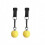 Pull Up Grips with 2 Solid Balls for Enhanced Grip Strength and Comfort, Yellow 1
