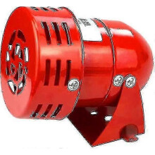 Sirena di allarme per esterni da 220 V, 120 dB, tromba rossa per motori, ideale per sistemi di sicurezza industriali e nautici.