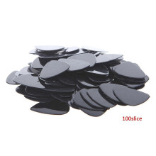 100 Stück Gitarrenplektren, 0,71 mm, schwarzes ABS-Zelluloid, kompatibel mit akustischen und elektrischen Gitarren