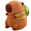 Large Plush Pillow Doll Capybara Stuffed Animal with Detachable Backpack 1