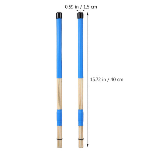 Bamboo Drum Sticks 38cm Pair Wooden Drumstick Durable Comfortable Grip 1