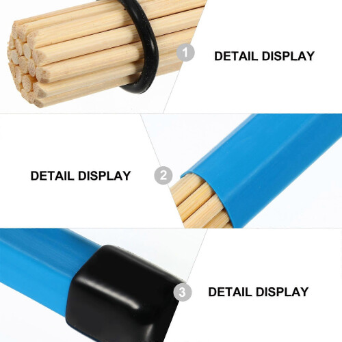 Bamboo Drum Sticks 38cm Pair Wooden Drumstick Durable Comfortable Grip 2