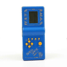 Klassische tragbare Tetris-Spielkonsole mit Soundeffekten, 15 Formen, 16 Levels, ideal für Kinder