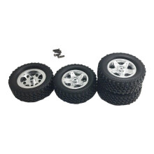 4x RC autowielen en -banden compatibel met MN82 LC79 1/12 schaal crawler, metalen beadlock voor stabiliteit