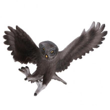 Levensecht PVC dierenbeeldje van een uil, 4x8x11 cm, 2 stuks, decoratief display, verzamelobject