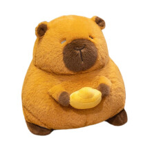 Peluche di capibara, 28 cm, in poliestere, peluche di simulazione, ideale come decorazione per la casa per il Capodanno cinese (Yuan Bao).