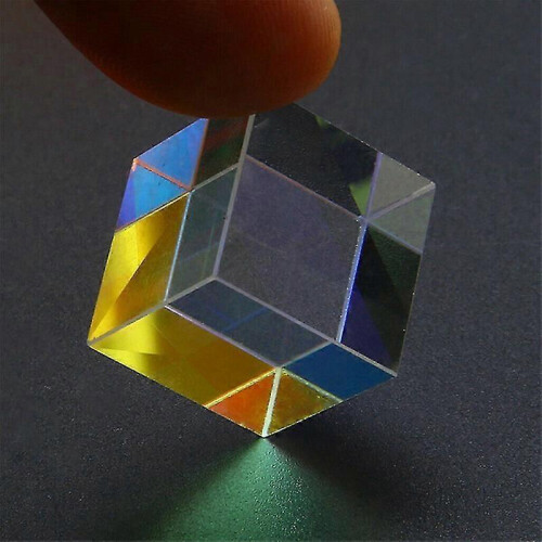 CMY Optical Prism Cube for Light Refraction Science Experiment & Photography