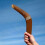 Wooden Kangaroo Pattern Boomerang Flying Disc for Outdoor Games 5