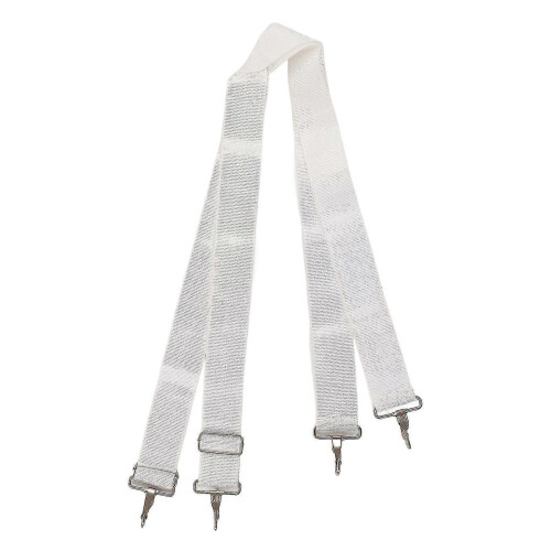 Bass Drum Strap, Nylon, Adjustable Ergonomic Design for Comfortable Wear, White 2