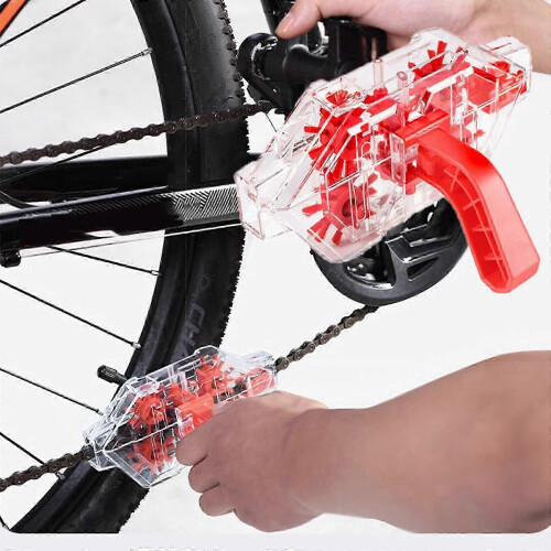 Bicycle Chain Cleaning Tool with Magnet and Lanyard Hole for Rust Removal 1