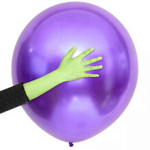 18 Zoll großer, chromfarbener Metallic-Ballon zum Befüllen mit Luft, Helium oder Wasser.