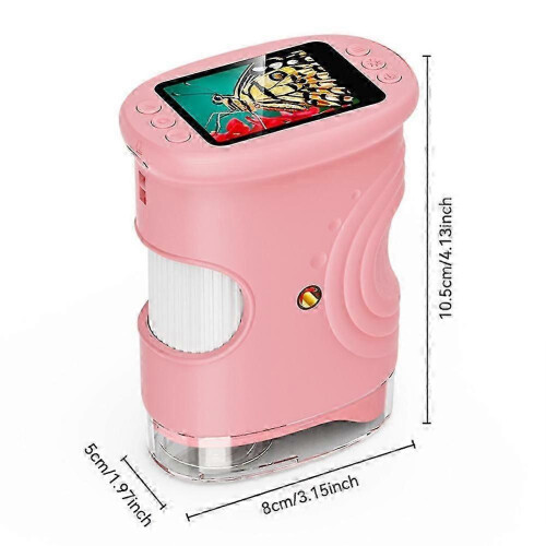 Handheld Digital Microscope for Kids with 2-Inch IPS Screen, 50-1000X Magnification, Type-C 1
