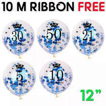 Geburtstagsballons zum 40. und 50. Geburtstag, Altersballons (30, 18, 21), Partydekorationen