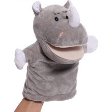 Burattino a mano peluche animale bocca apribile 25 cm, 8 modelli, per gioco immaginazione bambini e adulti
