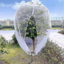 Fruit Tree Netting Bags, 10ft x 10ft, with Zipper and Drawstring, Protection for Blueberry Bushes from Birds and Squirrels