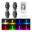 Wireless LED Strobe Lights 4PCS with Remote Control 8 Colors USB Rechargeable Waterproof 2