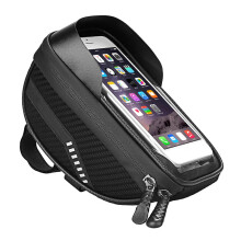 Fietstas bovenbuis, waterdicht Oxford-stof TPU, 7,1 inch touchscreen telefoonhouder, opbergruimte
