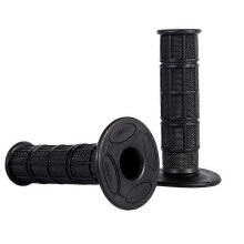 Manopole per manubrio da 7/8 di pollice (22 mm) in silicone antiscivolo, nere, 1 paio, per moto.
