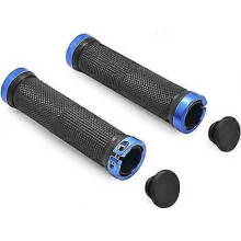Manopole per manubrio MTB BMX, lunghezza 13 cm, diametro interno 22 mm, gomma antiscivolo, compatibili con manubri da 22 mm.