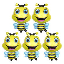5 große Bienen-Folienballons für die Partydekoration im Innen- und Außenbereich