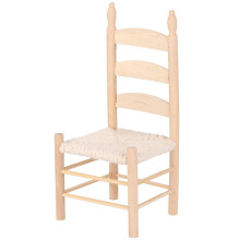 Chaise miniature vintage en bois pour maison de poupée à l'échelle 1:12, accessoires et meubles miniatures