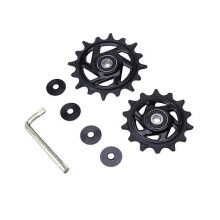Set di pulegge da 14T+16T compatibile con deragliatore posteriore SRAM GX AXS Eagle a 12 velocità, cuscinetti in acciaio, design sovradimensionato.