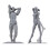 Stop Motion Figure Model with Stand, Adjustable Joints for Drawing Practice and Animation, Grey PVC 2