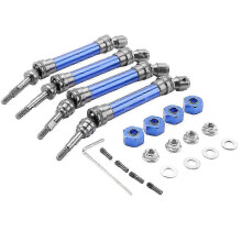 Metalen aandrijfas CVD voor 1/10 RC auto, compatibel met Traxxas Slash, Rustler, Stampede, Hoss, VXL en 4X4 (blauw).