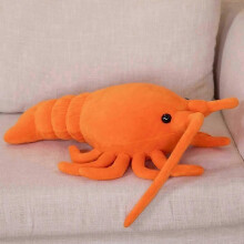 Peluche a forma di aragosta rossa, realistico, simile a un gambero di fiume, 53 cm, morbido cuscino, regalo di compleanno.