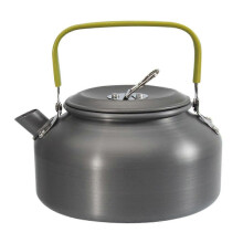 Mini Outdoor Camping Kettle 0.8L Aluminum Alloy Pot with Foldable Handle and Storage Bag