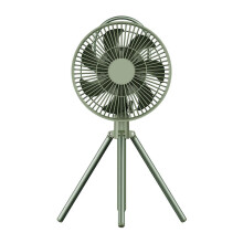 Campingventilator mit LED-Licht, Fernbedienung, 10000mAh Powerbank, Stativ und Haken
