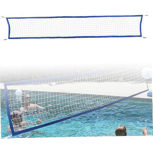 Pool Volleyball Net Replacement 3 x 15 ft for Inground Pools, Durable PE Material, Portable Bag 1