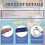 Pool Volleyball Net Replacement 3 x 15 ft for Inground Pools, Durable PE Material, Portable Bag 3