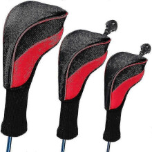 Golfschlägerhauben, kompatibel mit Driver, austauschbares Nummernschild, Schutzhüllen aus Nylon-Netzgewebe, 3er-Set