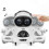 Interactive Mini RC Robot for Kids with Voice Recognition Chat Sing Dance Repeat Mode Portable White 5