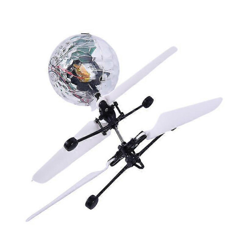 Crystal Ball Flying Machine LED Infrared Sensor Hover Toy Helicopter USB Rechargeable 1