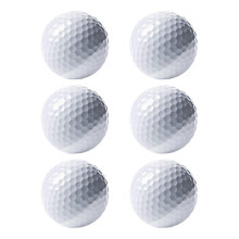 Golfbälle, 6 Stück, 2-lagige Konstruktion, Standardgröße, Gummi-Golftrainingsbälle für Indoor- und Outdoor-Übungen und Wettkämpfe