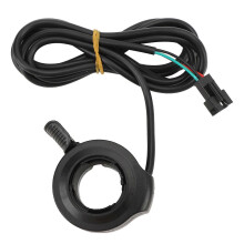 Elektrische fietsgashendel met duimbediening, 3-polige SM-stekker, 24-72V, 22 mm stuur, universeel voor links en rechts, 180 cm kabel, ABS-materiaal