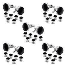 Cufflinks and Studs Set for Tuxedo Shirts Business Wedding 10 Cufflinks and 30 Studs