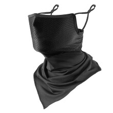 Maschera facciale traspirante in seta ghiaccio, UPF 50+, elastici orecchie regolabili per attività all'aperto
