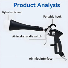 Tornado Car Cleaning-Gun, Air Dryers,Blowers & Blades, Tornado Air Gun, Tornado Dry Cleaning Gun,Use with Air Compressor