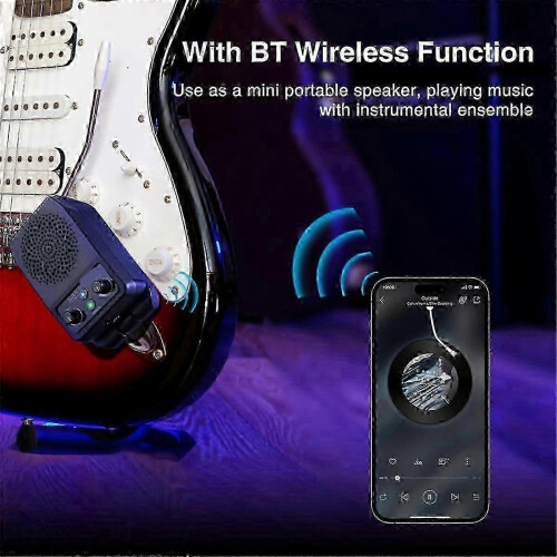 Mini Electric Guitar Amp 5W Portable Bluetooth Built-in 4 Effects Rechargeable for Practice 2