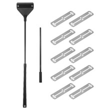 Aquarium Algae Scraper Fish Tank Cleaner Maintenance Glass Cleaner Scraper with Extension Rod and 10 Blades
