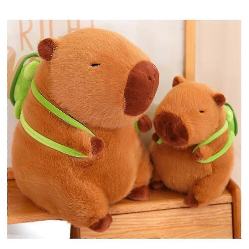Large Plush Pillow Doll Capybara Stuffed Animal with Detachable Backpack 2